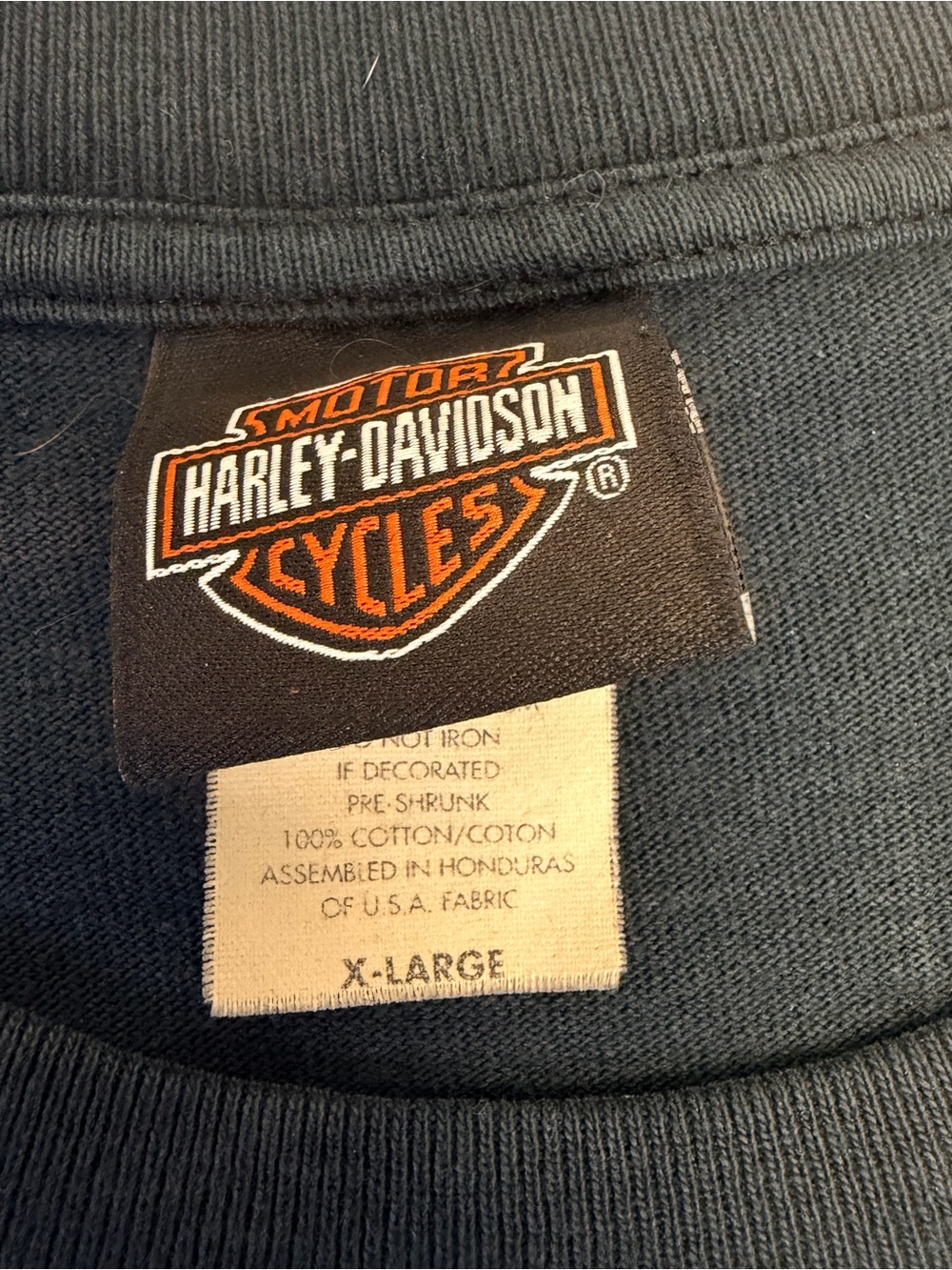 Harley Davidson Flame Skull Long Sleeve Shirt NYC XL - Picture 3 of 5